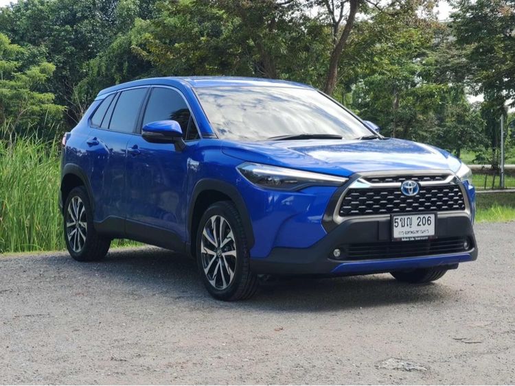 Toyota Corolla Cross 2021 1.8 Hybrid Premium Utility-car ปลั๊กอินไฮบริด (PHEV) ไม่ติดแก๊ส เกียร์อัตโนมัติ น้ำเงิน รูปที่ 2