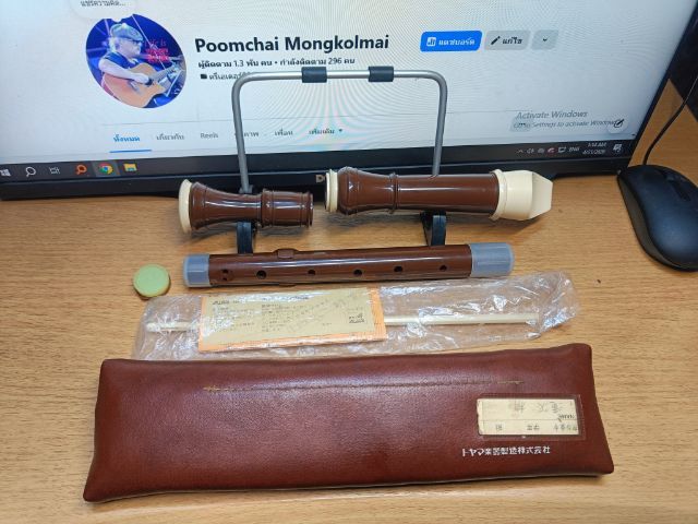 ขลุ่ยรีคอร์เดอร์ AULOS เสียงกลางสูง Made in Japan
 รูปที่ 4