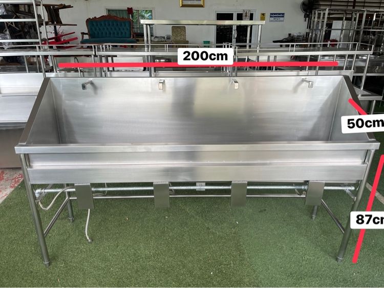 อ่างล้างมือสแตนเลส มือสอง สภาพดีเหมือนใหม่ 