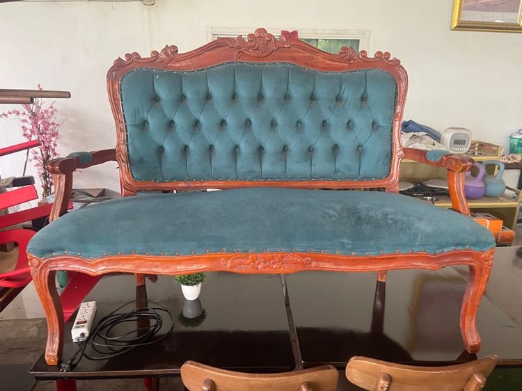 โซฟาหลุยส์ไม้สักมือสองสภาพดี