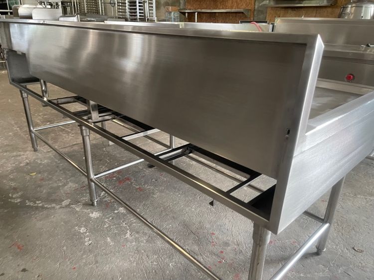 เตาไทยสามหัวมีร่องน้ำและที่พักมือสองราคาถูกพร้อมใช้งาน รูปที่ 8