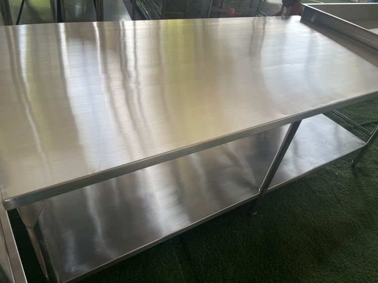 โต๊ะเตรียมอาหารเกรด 304 งานหนาสภาพดีแข็งแรง รูปที่ 3