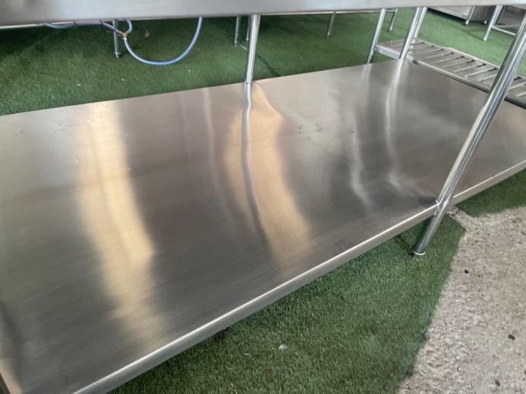 โต๊ะเตรียมอาหารเกรด 304 งานหนาสภาพดีแข็งแรง รูปที่ 5