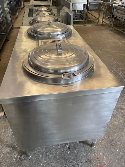 เคาน์เตอร์ก๋วยเตี๋ยวสองหลุมสแตนเลสแท้เกรด 304 พร้อมใช้งานแถมหม้อสองใบ รูปที่ 8