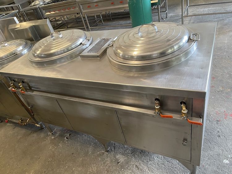 เคาน์เตอร์ก๋วยเตี๋ยวสองหลุมสแตนเลสแท้เกรด 304 พร้อมใช้งานแถมหม้อสองใบ รูปที่ 12