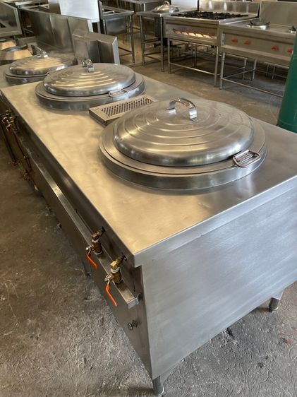 เคาน์เตอร์ก๋วยเตี๋ยวสองหลุมสแตนเลสแท้เกรด 304 พร้อมใช้งานแถมหม้อสองใบ รูปที่ 9