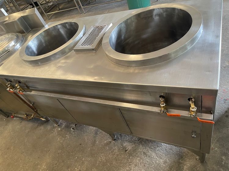 เคาน์เตอร์ก๋วยเตี๋ยวสองหลุมสแตนเลสแท้เกรด 304 พร้อมใช้งานแถมหม้อสองใบ รูปที่ 14