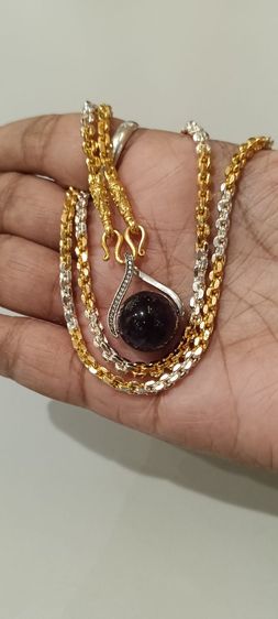 จี้หินอเมทิสแท้พร้อมสร้อยใส่อาบน้ำได้