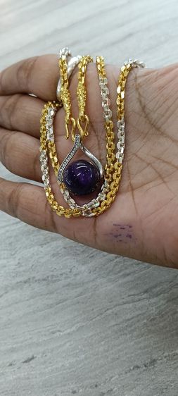 จี้หินอเมทิสแท้พร้อมสร้อยใส่อาบน้ำได้ รูปที่ 8