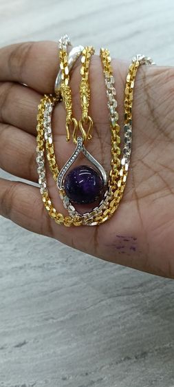 จี้หินอเมทิสแท้พร้อมสร้อยใส่อาบน้ำได้ รูปที่ 4