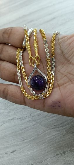 จี้หินอเมทิสแท้พร้อมสร้อยใส่อาบน้ำได้ รูปที่ 9