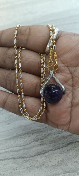 จี้หินอเมทิสแท้พร้อมสร้อยใส่อาบน้ำได้ รูปที่ 4