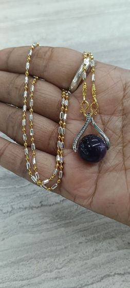 จี้หินอเมทิสแท้พร้อมสร้อยใส่อาบน้ำได้ รูปที่ 6