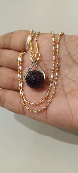 จี้หินอเมทิสแท้พร้อมสร้อยใส่อาบน้ำได้