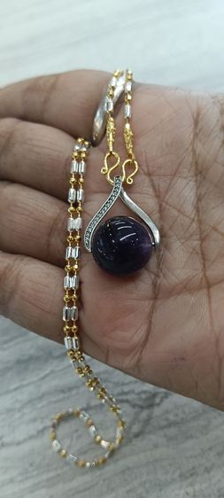 จี้หินอเมทิสแท้พร้อมสร้อยใส่อาบน้ำได้ รูปที่ 8