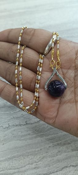 จี้หินอเมทิสแท้พร้อมสร้อยใส่อาบน้ำได้ รูปที่ 5