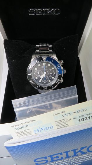 Seiko Prospex chronograph Diver’s200M  Solar Powered   รุ่น SSC781P1  BATMAN รูปที่ 4