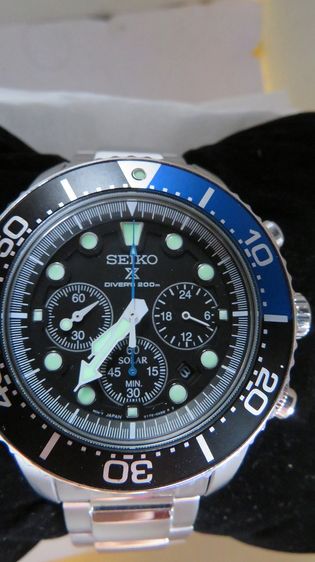 Seiko Prospex chronograph Diver’s200M  Solar Powered   รุ่น SSC781P1  BATMAN รูปที่ 5