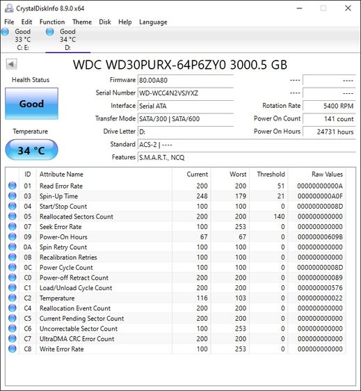ฮาร์ดดิสก์ HARDDISK WD PURPLE 3 TB รูปที่ 9