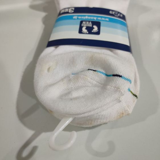 🔥ถุงเท้า Hang Ten socks แพ็ค 3 คู่ ของใหม่แต่มีตำหนิเปื้อนจากการเก็บ ไซส์ 27-29 cm รูปที่ 3