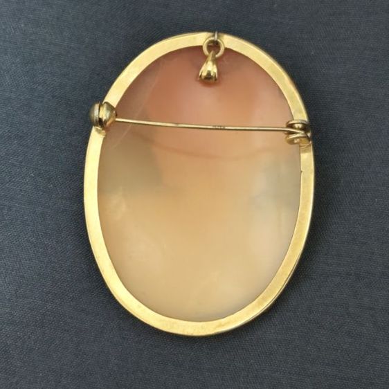 🔖คามิโอ (Cameo) เข็มกลัด เปลือกหอยแท้แกะสลักลาย หน้าสวย งานจากต่างประเทศ รูปที่ 3