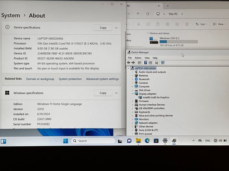 Lenovo IdeaPad 5 14ITL05 Ram 8GB SSD 512GB พร้อมใช้งาน รูปที่ 10