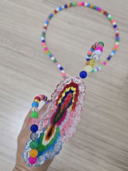 พร้อมส่ง กระเป๋าลูกปัดแฮนด์เมดสีสดใส มือ1 รูปที่ 4