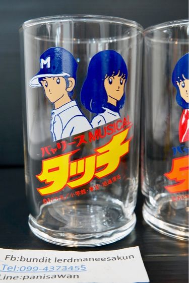 แก้วน้ำจากเรื่อง TOUCH ผลิตประมาณช่วงปี90 ราคาคู่ละ300 บาทครับ รูปที่ 3