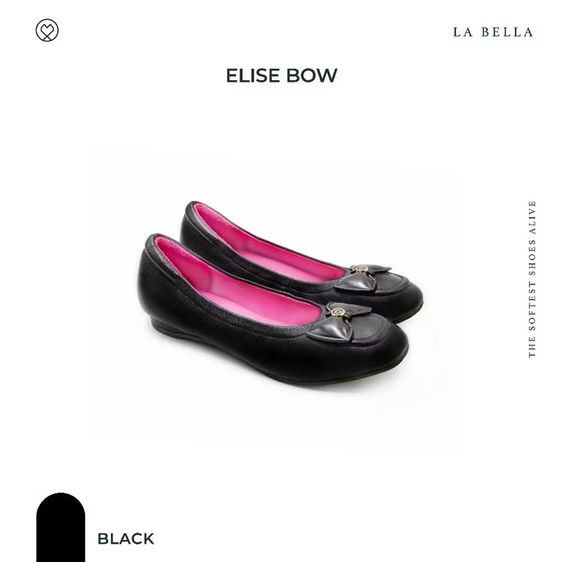 รองเท้าส้นแบน ดำ อื่นๆ รองเท้า La Bella แท้