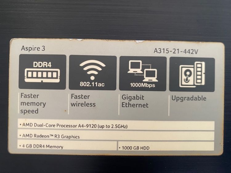 Acer Aspire 3 (A315-21-442V) รูปที่ 6