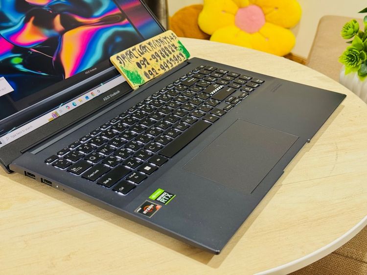 ASUs Ryzen5 Series5 การ์ดจอแยก Nvidia RTX3050 ,Ram 16G , M.2 Pcle 512G จอ15.6" Full HD 144Hz สตรีมเกม เขียนแบบ ตัดต่อ รูปที่ 10