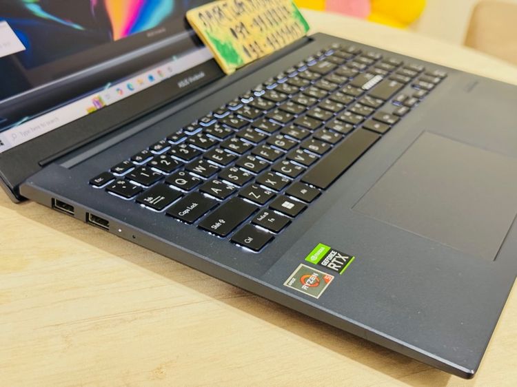 ASUs Ryzen5 Series5 การ์ดจอแยก Nvidia RTX3050 ,Ram 16G , M.2 Pcle 512G จอ15.6" Full HD 144Hz สตรีมเกม เขียนแบบ ตัดต่อ รูปที่ 3