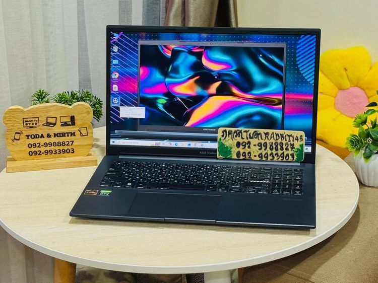 ASUs Ryzen5 Series5 การ์ดจอแยก Nvidia RTX3050 ,Ram 16G , M.2 Pcle 512G จอ15.6" Full HD 144Hz สตรีมเกม เขียนแบบ ตัดต่อ รูปที่ 2