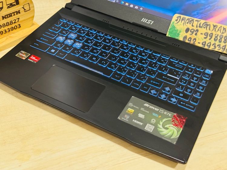 MSI  Gaming Ryzen5 Series7 การ์ดจอแยก RX6550M ,Ram 16G , M.2 Pcle 1000G จอ15.6" Full HD 144Hz สตรีมเกม เขียนแบบ ตัดต่อ รูปที่ 5