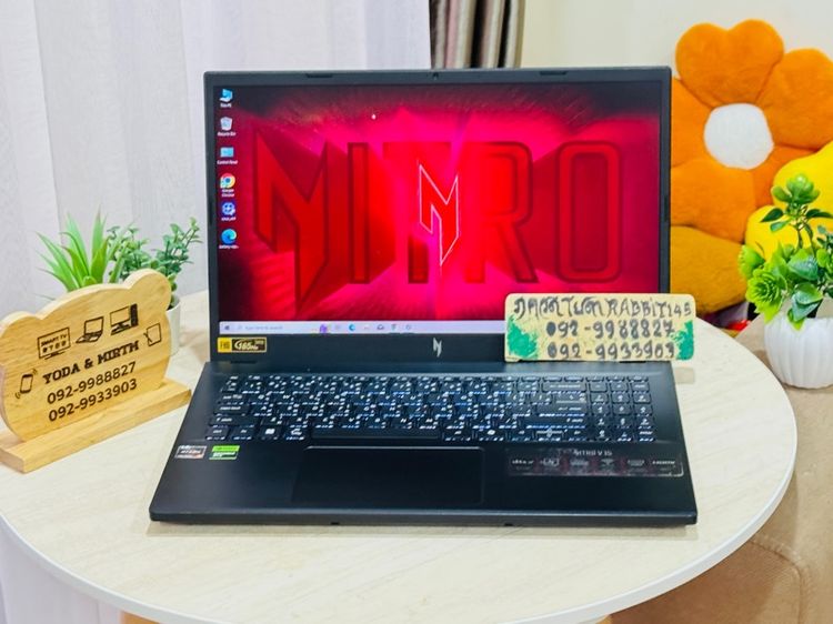Acer Nitro V15 Gaming Ryzen5 Series7 การ์ดจอแยก RTX2050 ,Ram 16G , M.2 Pcle 512G จอ15.6" Full HD 165Hz ประกันศูนย์ Onsite 