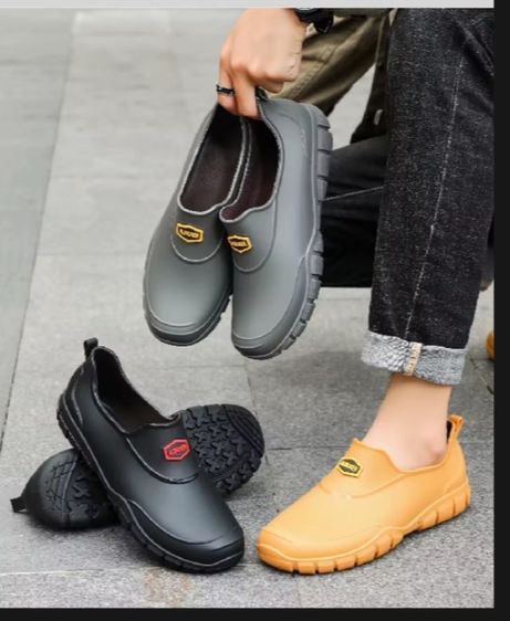 รองเท้าบูทลุยน้ำ กันลื่น กันฝน รองเท้าบูทสั้นกันน้ำ สำหรับผู้ชาย ขนาด 39-44 รูปที่ 3