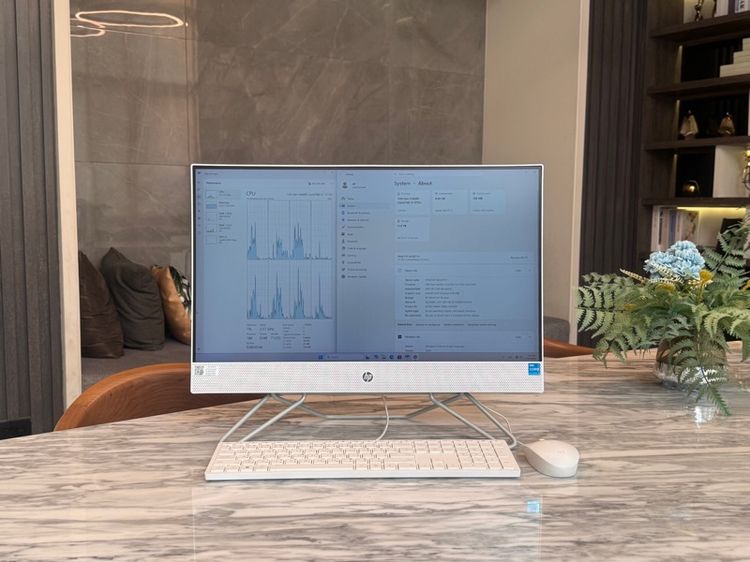 ไม่ใช่ HDMI วินโดว์ 8 กิกะไบต์ คอมพิวเตอร์ แบบ All in one HP จอ 23.8” i3 เจน 12 สวยสุดๆ
