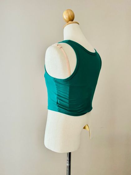 Used Crop Top Tank ผ้ายืดสีเขียวหัวเป็ด จริงๆตัวนี้ก็ใช้อยู่บ่อยๆครับ ใส่สบาย  รูปที่ 6