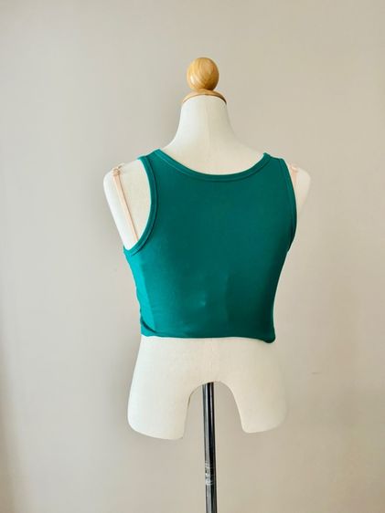 Used Crop Top Tank ผ้ายืดสีเขียวหัวเป็ด จริงๆตัวนี้ก็ใช้อยู่บ่อยๆครับ ใส่สบาย  รูปที่ 8