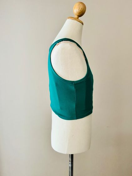 Used Crop Top Tank ผ้ายืดสีเขียวหัวเป็ด จริงๆตัวนี้ก็ใช้อยู่บ่อยๆครับ ใส่สบาย  รูปที่ 2