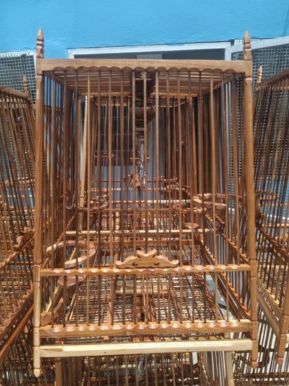 กรงนกไม้สักอย่างดี รูปที่ 2