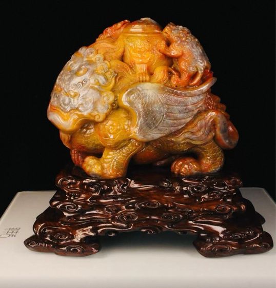 ✨งานแกะสลักหินจีนที่เรียกว่า "ปี่เซียะ" (Pixiu) 