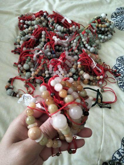 สร้อยข้อมือหยกพม่าแบบถักเชือก รูปที่ 4