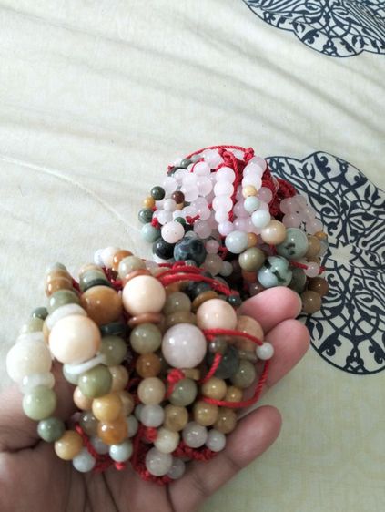 สร้อยข้อมือหยกพม่าแบบถักเชือก รูปที่ 8
