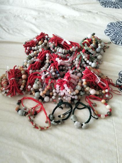 สร้อยข้อมือหยกพม่าแบบถักเชือก รูปที่ 6