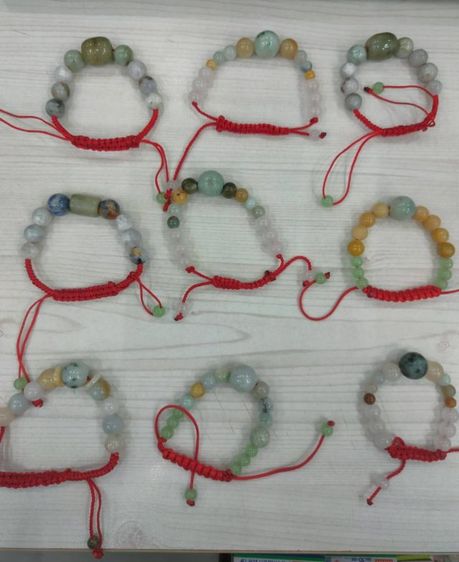 สร้อยข้อมือหยกพม่าแบบถักเชือก รูปที่ 10