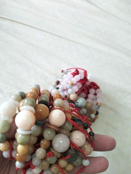 สร้อยข้อมือหยกพม่าแบบถักเชือก รูปที่ 7