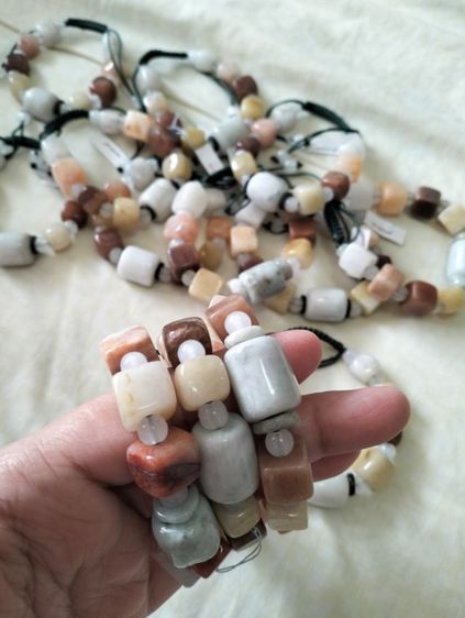 สร้อยข้อมือหยกพม่าแท้แบบถักเชือก รูปที่ 6