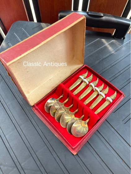 ช้อน พญานาคทองเหลือง เก่าสะสม