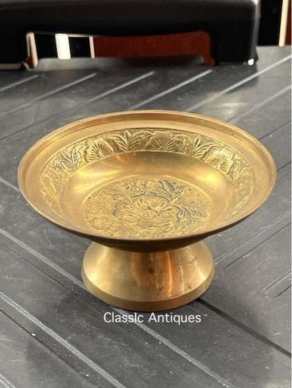 พาน ทองเหลืองจิ๋ว เก่าสะสม